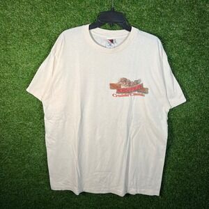 Fruit of the Loom Custer‎ Cruisin' Classic Biker Graphic T-Shirt Cream XL